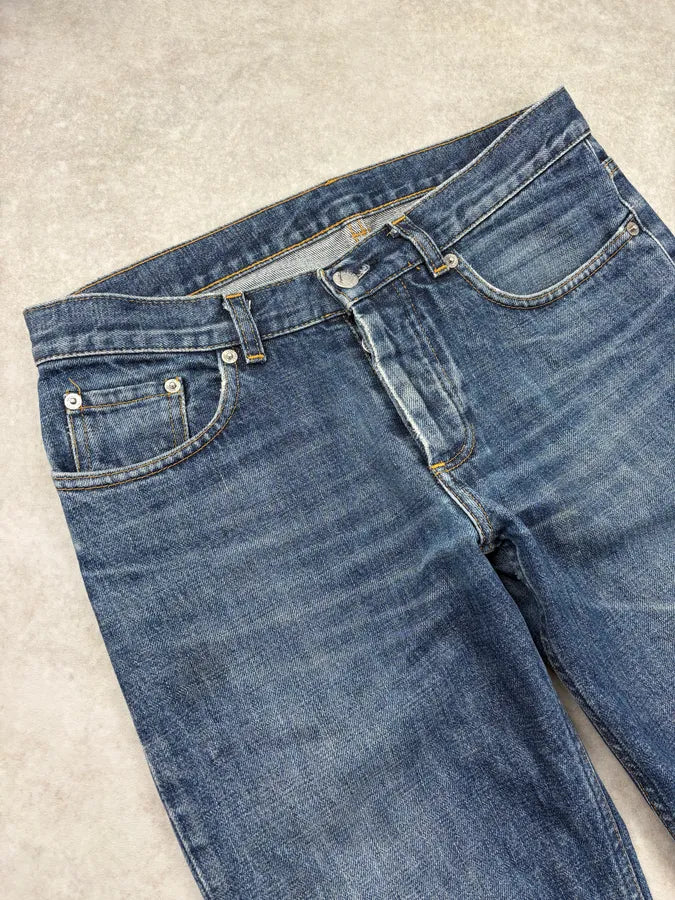 2000s Helmut Lang Blue Boot Cut Denim Jeans LwLWYPu 5