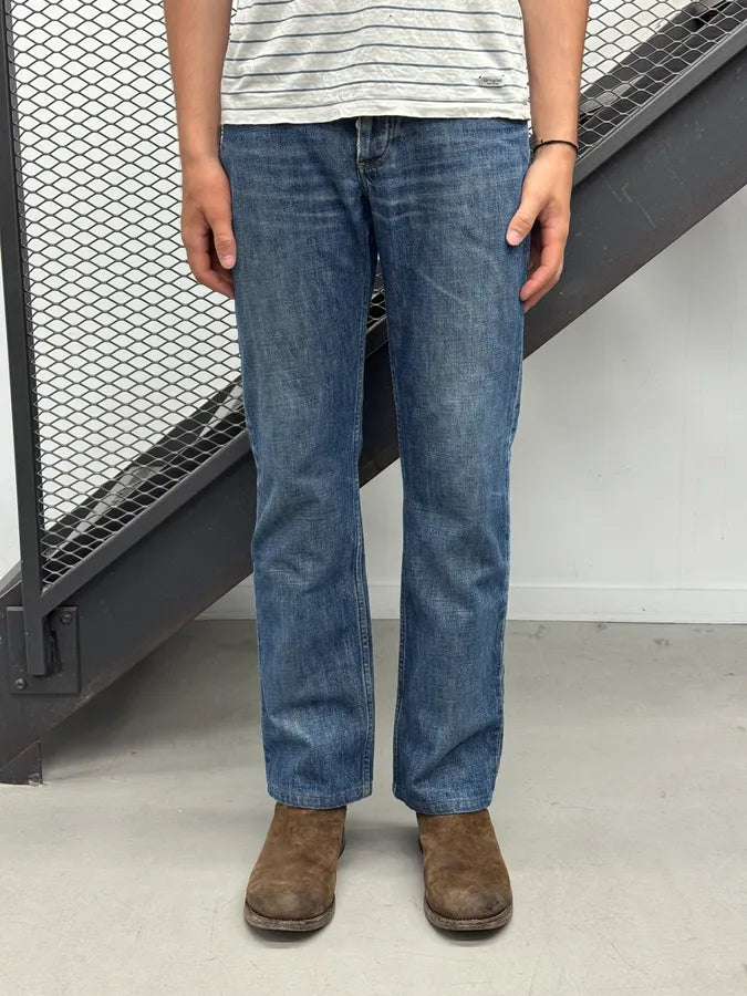 2000s Helmut Lang Blue Boot Cut Denim Jeans LwLWYPu 1