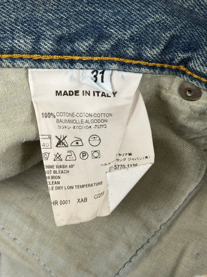 2000s Helmut Lang Blue Vintage Stained Denim Jeans bSVWPCO 10