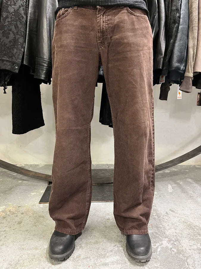 2000s Helmut Lang Brown Corduroy Large Vintage Pants (M) MuEDLFW 2