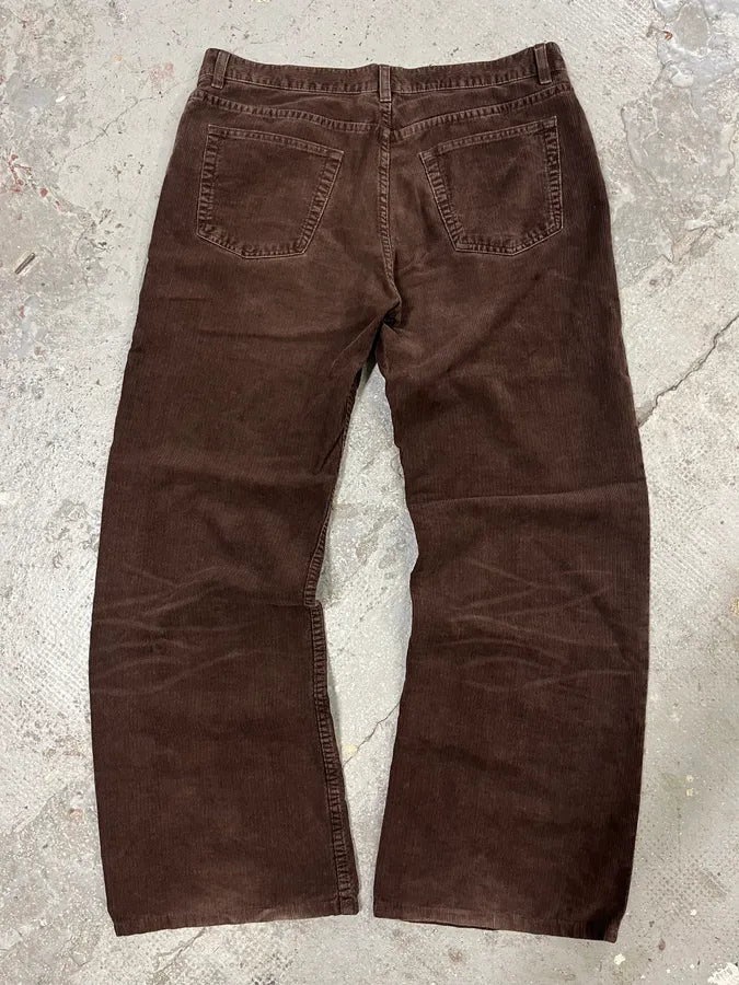 2000s Helmut Lang Brown Corduroy Large Vintage Pants (M) MuEDLFW 6