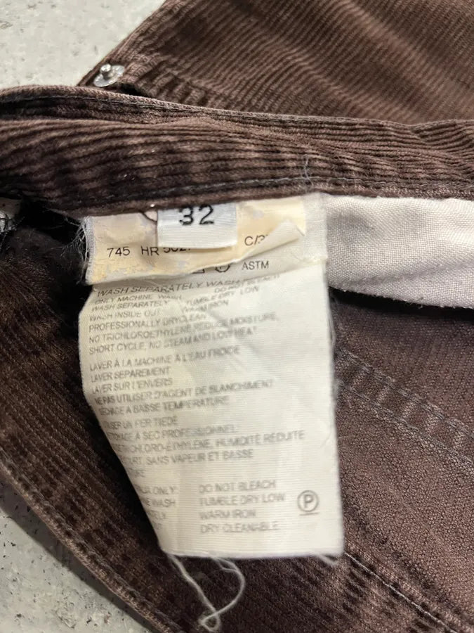2000s Helmut Lang Brown Corduroy Large Vintage Pants (M) MuEDLFW 8