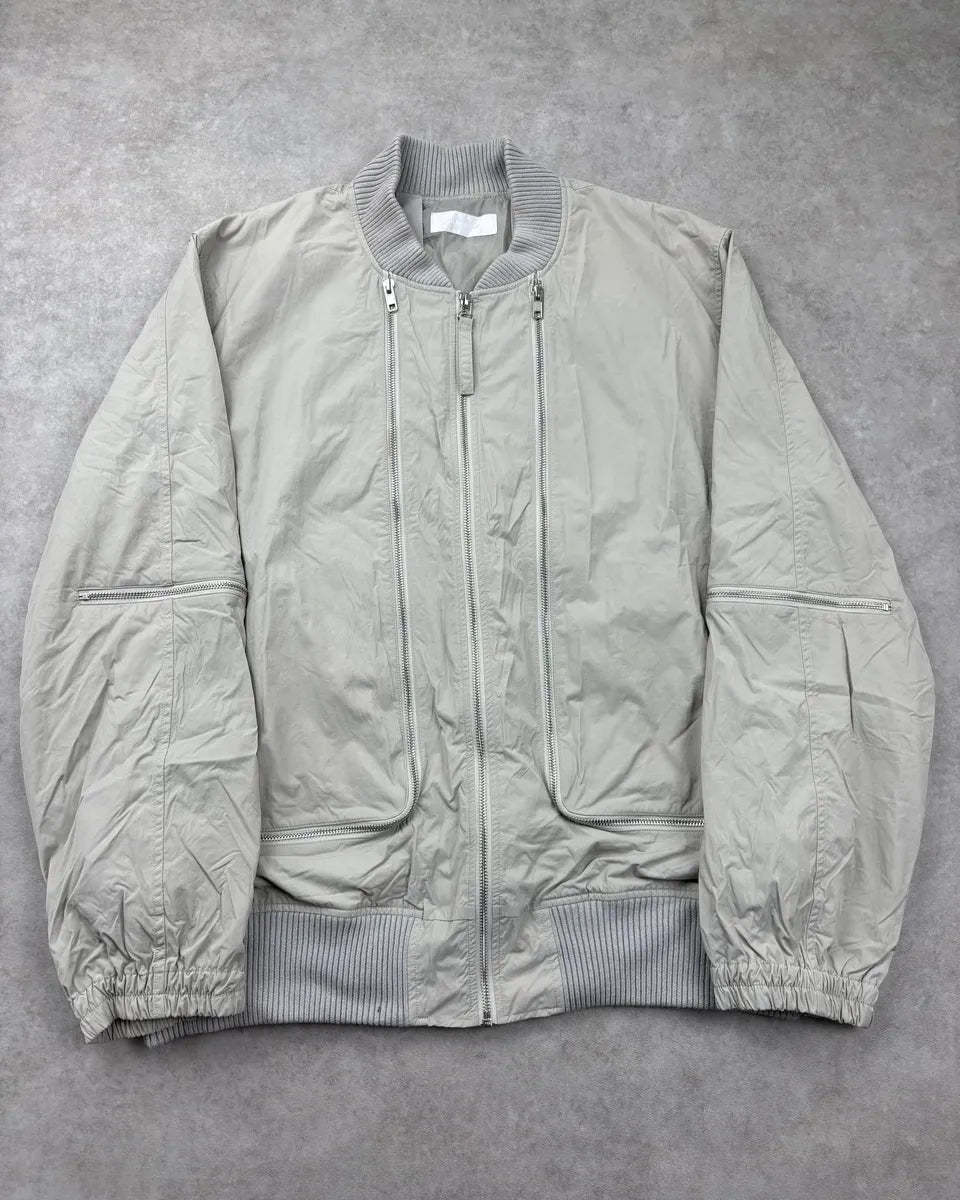 2010s Helmut Lang Grey Multi Zip Nylon Cargo Bomber Jacket  dYbCTWa 0