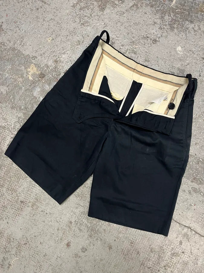 2000s Helmut Lang Strapped Waistband Navy Shorts (XS/S) iTOaUsp 4