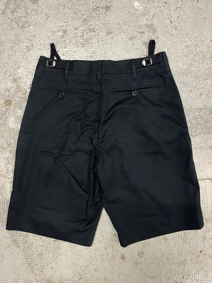 2000s Helmut Lang Strapped Waistband Navy Shorts (XS/S) iTOaUsp 5