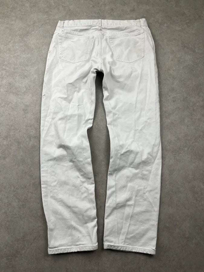 2000s Helmut Lang White Denim Boot Cut Jeans BjltLrS 7