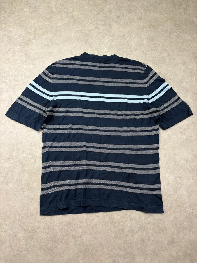 2000s Hermès Navy Striped Boxy T-Shirt HbHuPXA 5