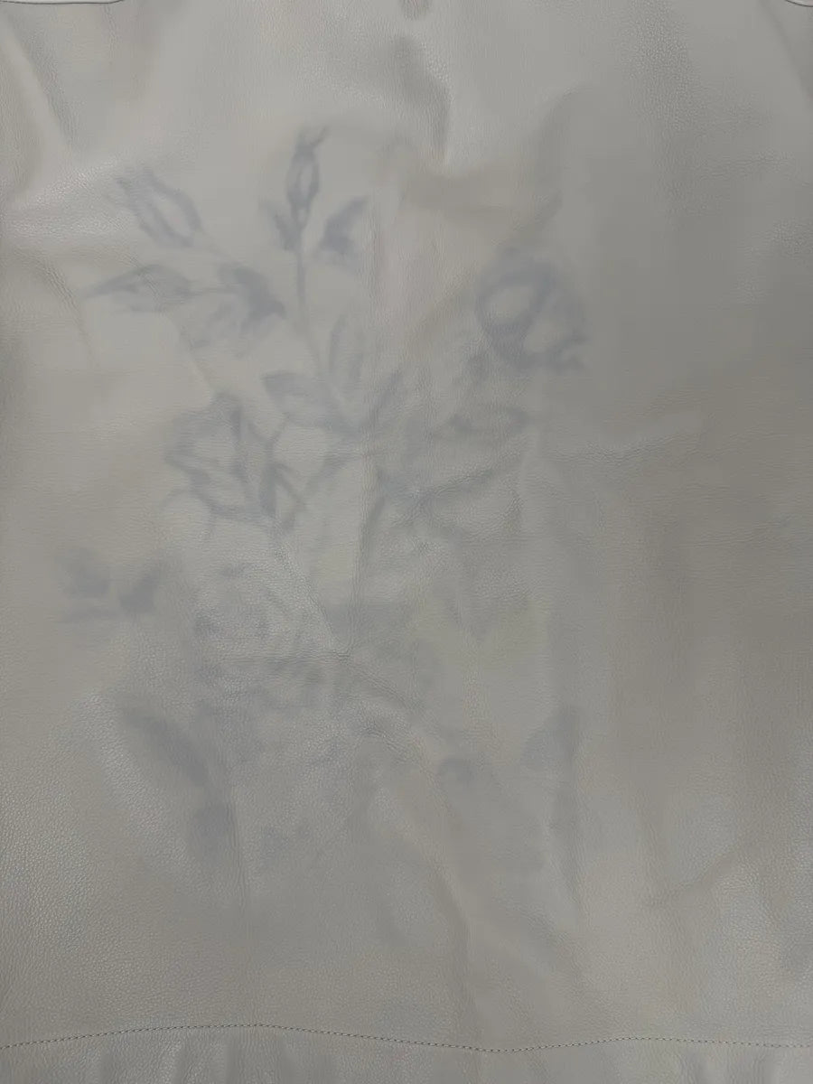 2000s Hermès Roses Tattoo Grey Leather Jacket BsUvnBl 5
