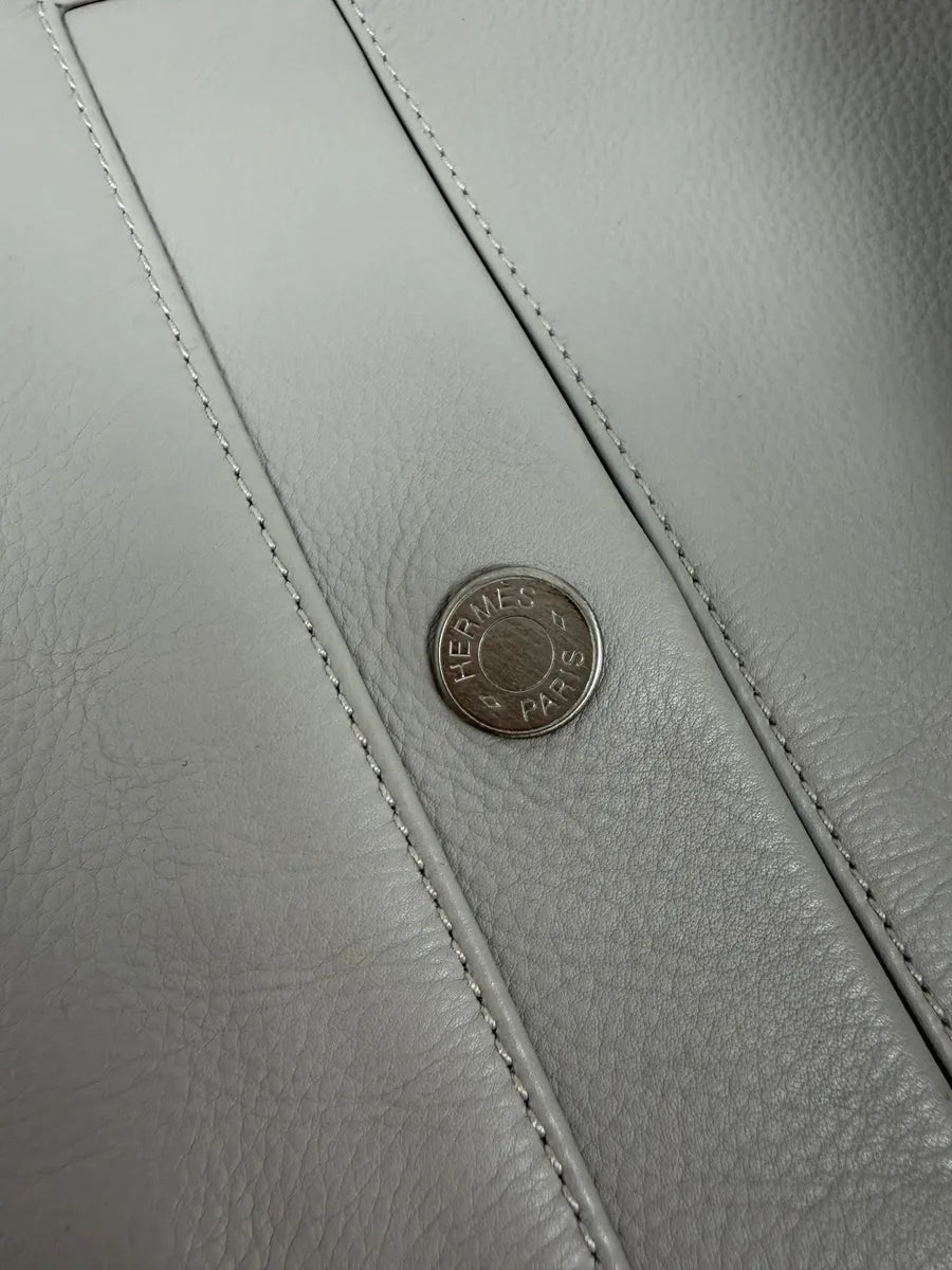 2000s Hermès Roses Tattoo Grey Leather Jacket BsUvnBl 7