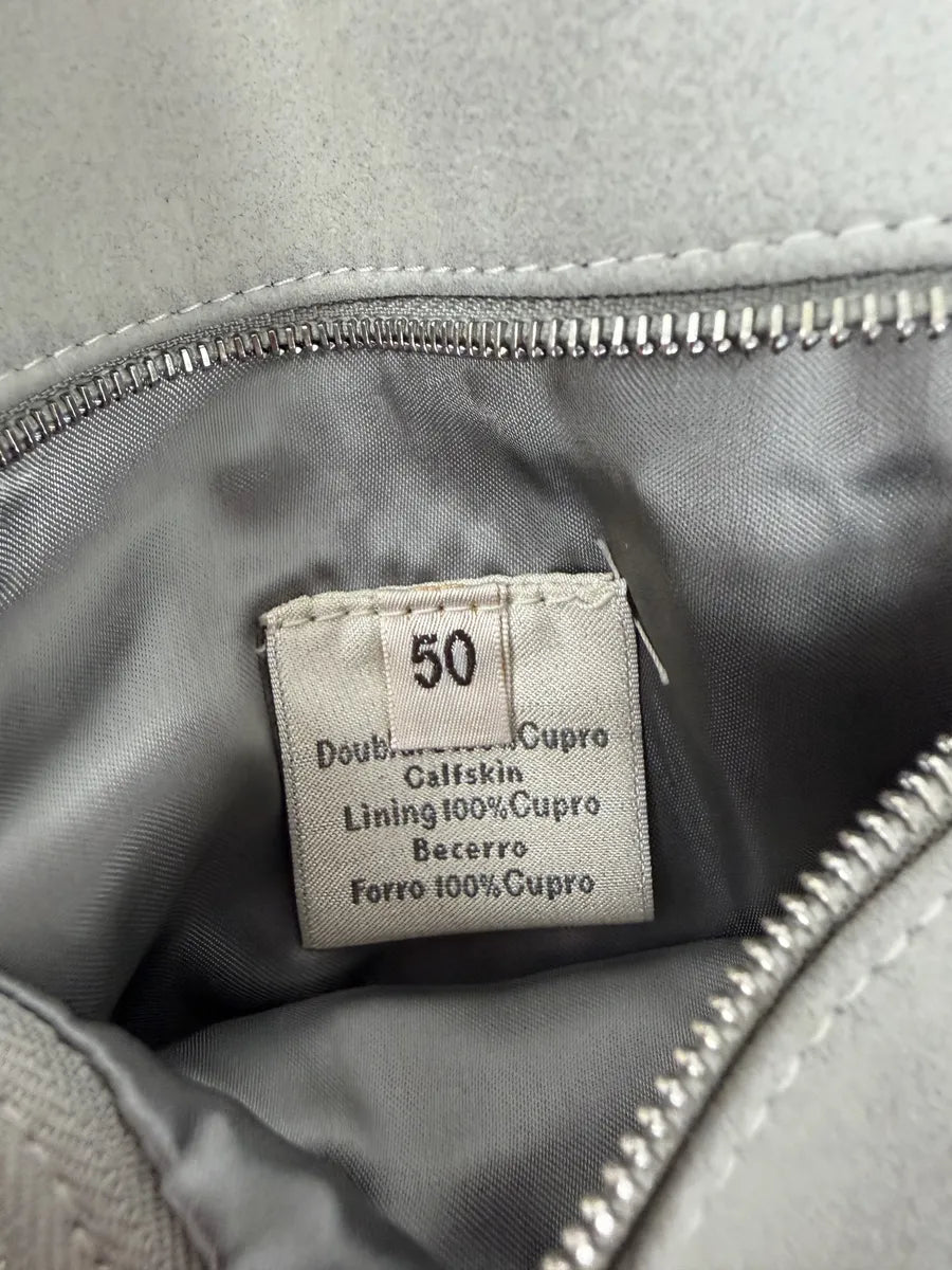 2000s Hermès Roses Tattoo Grey Leather Jacket BsUvnBl 9