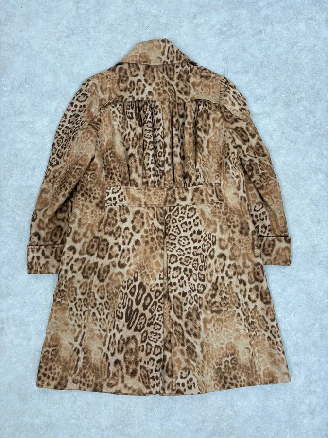 2000s Hysteric Glamour Long Leopard Effect Jacket QafaaVo 5