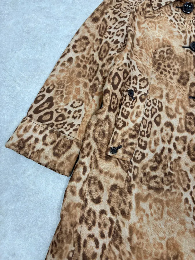 2000s Hysteric Glamour Long Leopard Effect Jacket QafaaVo 7