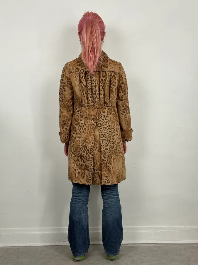 2000s Hysteric Glamour Long Leopard Effect Jacket QafaaVo 1
