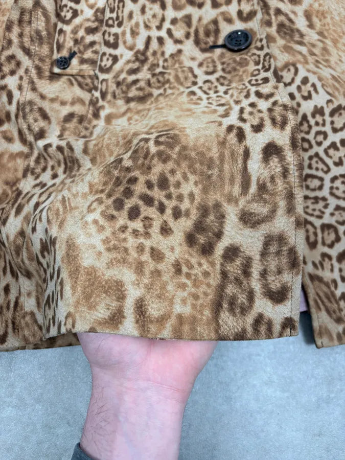2000s Hysteric Glamour Long Leopard Effect Jacket QafaaVo 8