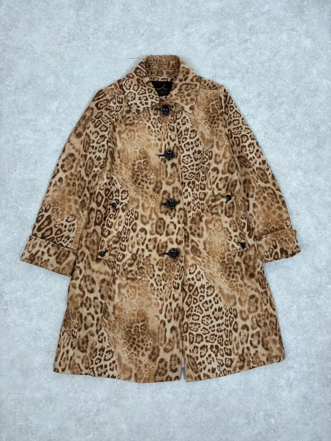 2000s Hysteric Glamour Long Leopard Effect Jacket QafaaVo 2