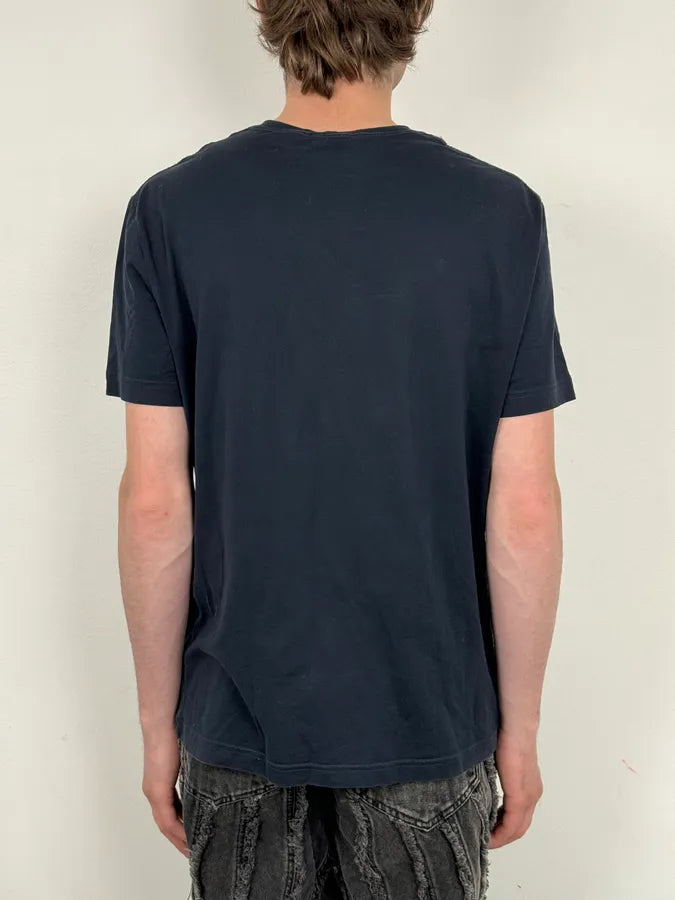 2000s Iceberg Black Newspaper Tie Trompe L’œil T-Shirt jYIQWon 2