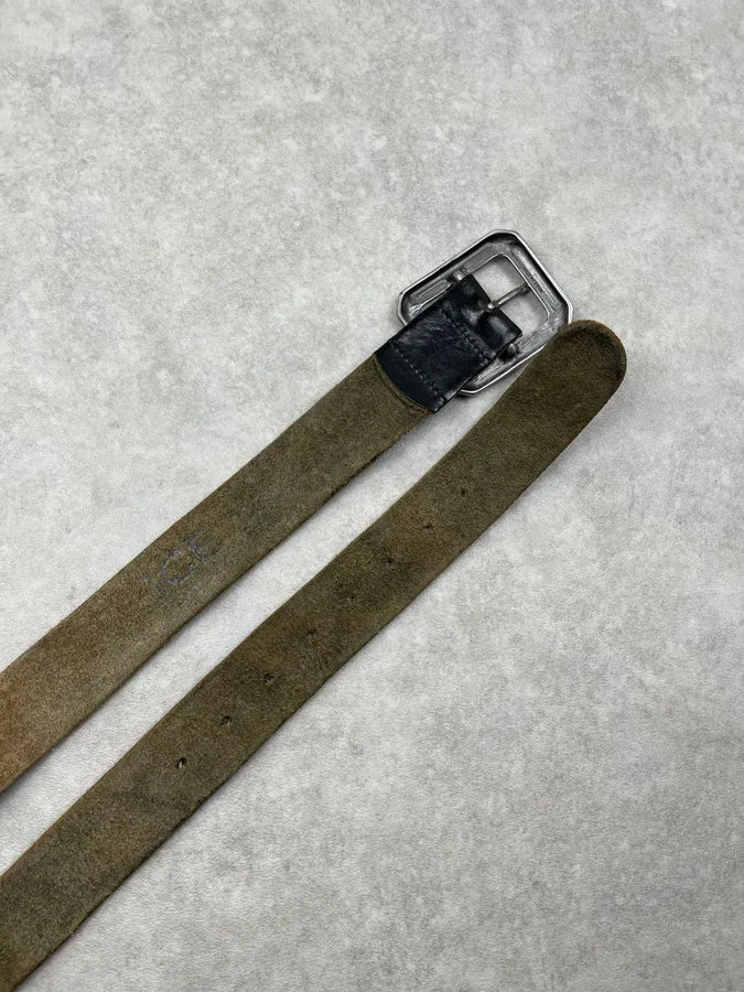 2000s Iceberg Black Studded Leather Belt ryrxhpP 5