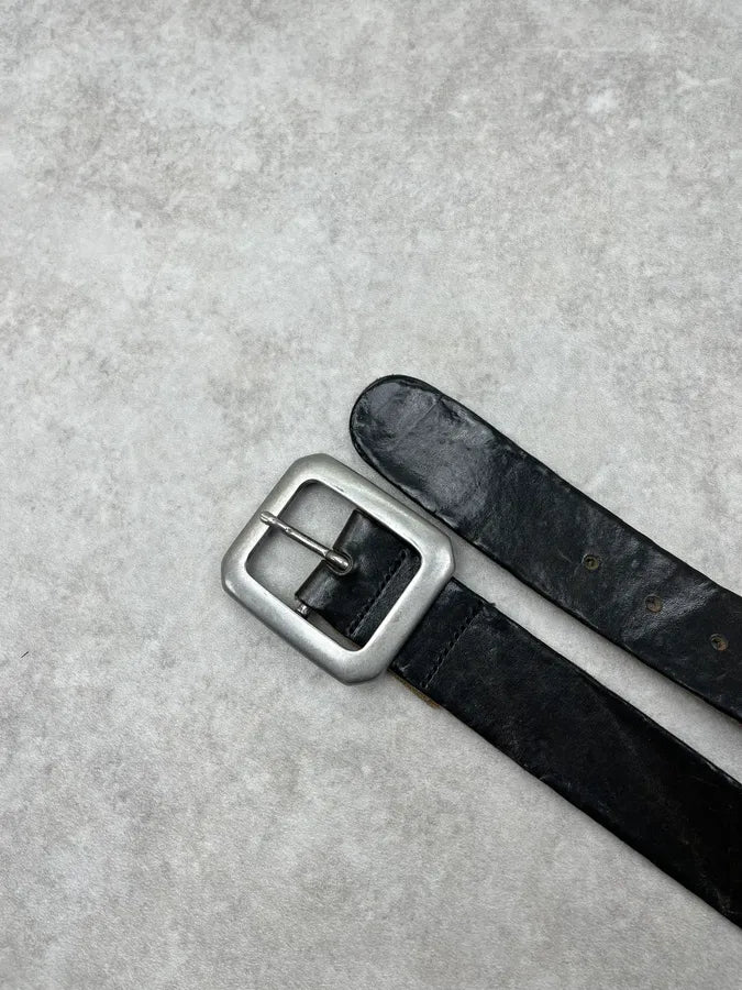 2000s Iceberg Black Studded Leather Belt ryrxhpP 4