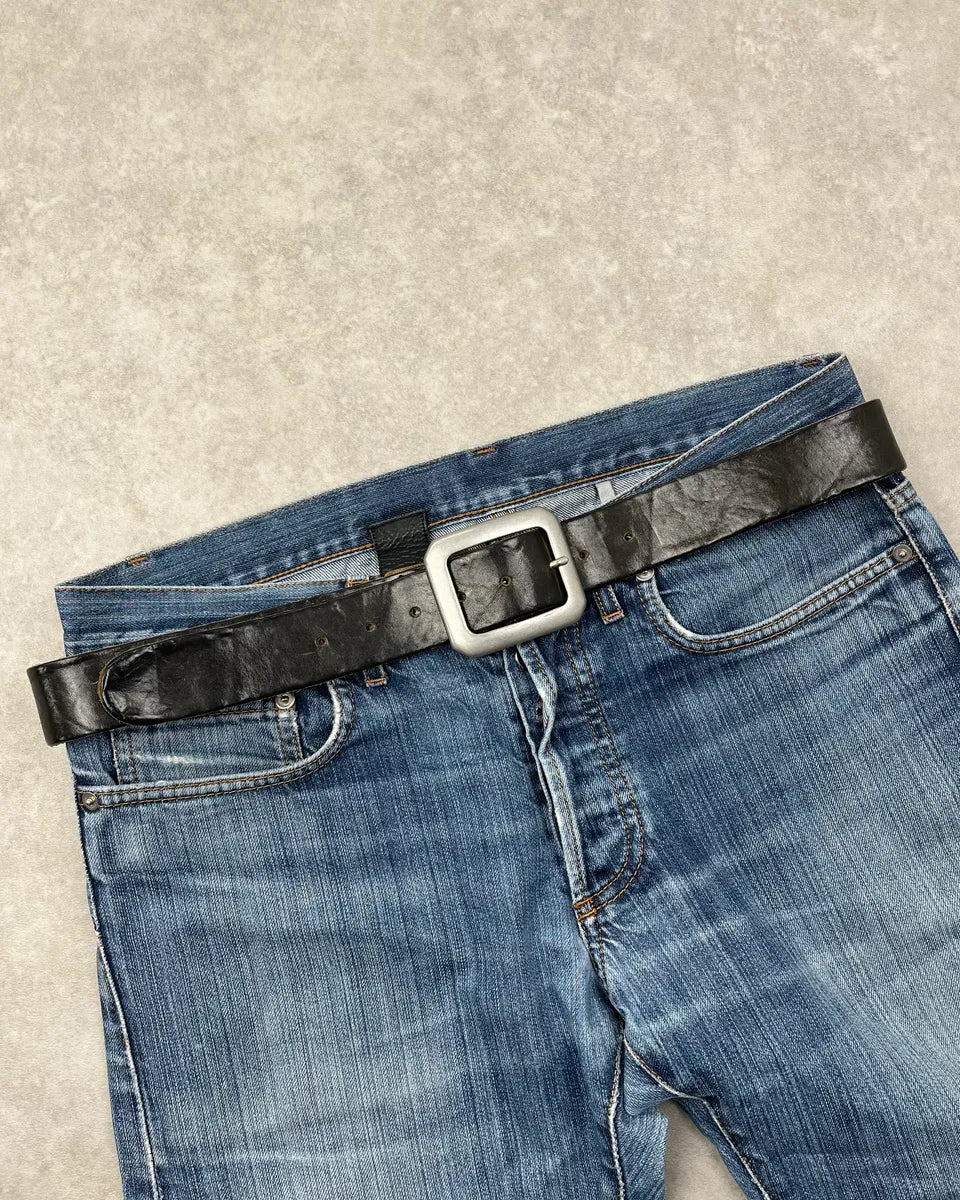 2000s Iceberg Black Studded Leather Belt ryrxhpP 0