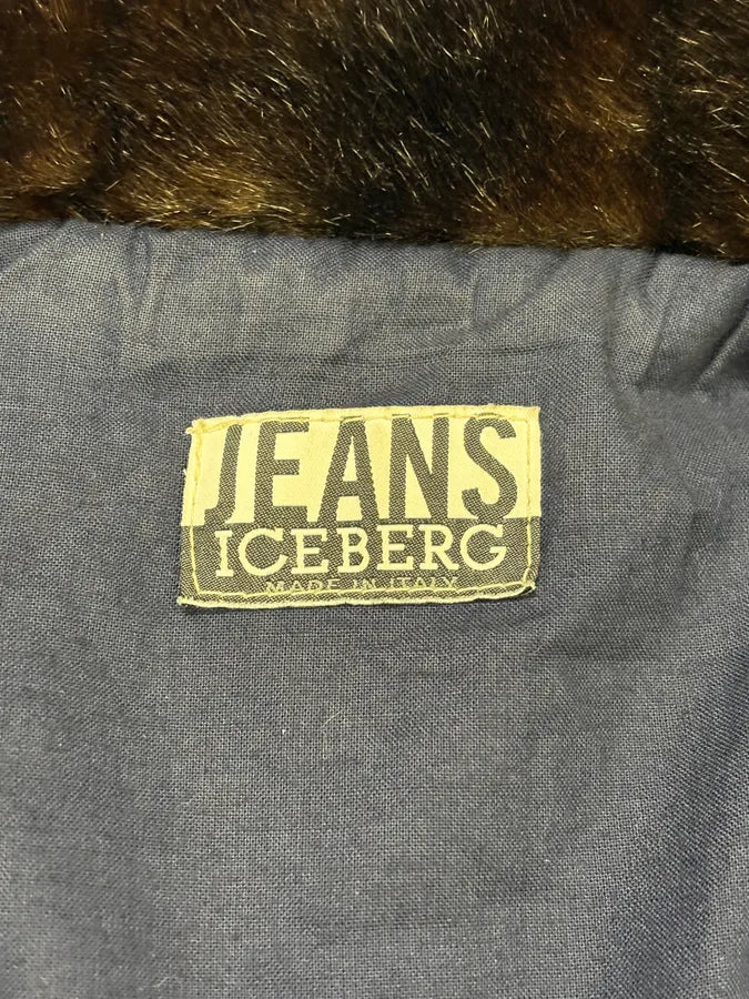 2000s Iceberg Brown Faux Fur Leather Zip-up Jacket OpggGlG 9