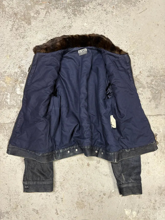 2000s Iceberg Brown Faux Fur Leather Zip-up Jacket OpggGlG 6