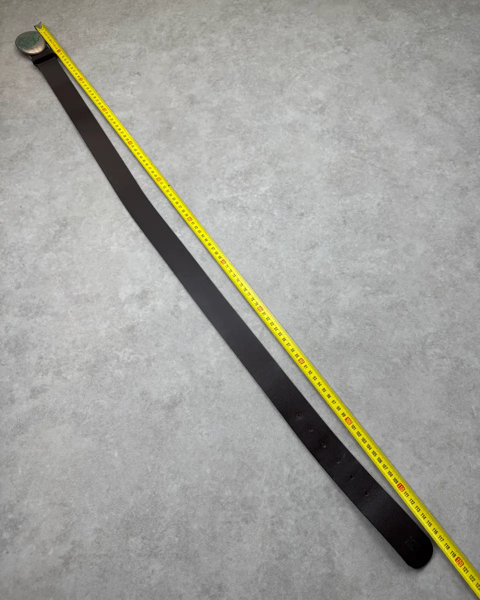 2000s Iceberg Brown Leather Donald Buckle Belt NdnPicE 8