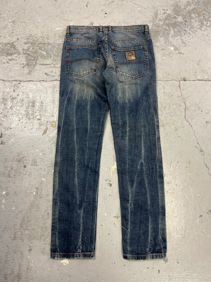 2000s Iceberg Faded Blue Jeans sQSuupZ 4