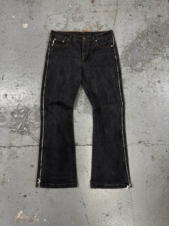 2000s Iceberg Full Zip Grey Denim Jeans aktdaGO 0