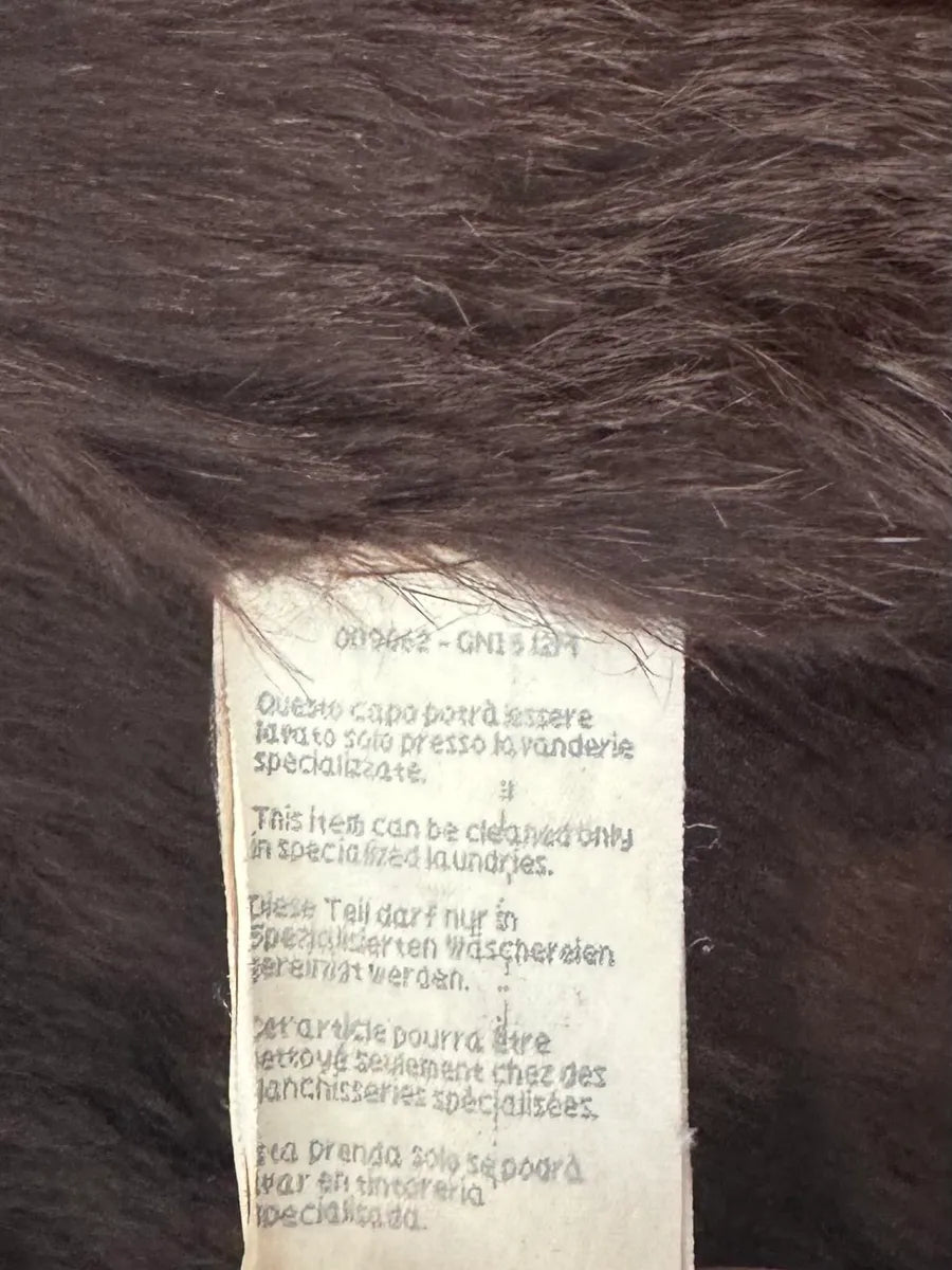 2000s Iceberg Fur Collar Crocodile Brown Leather Buttoned Jacket mxMgNNy 11