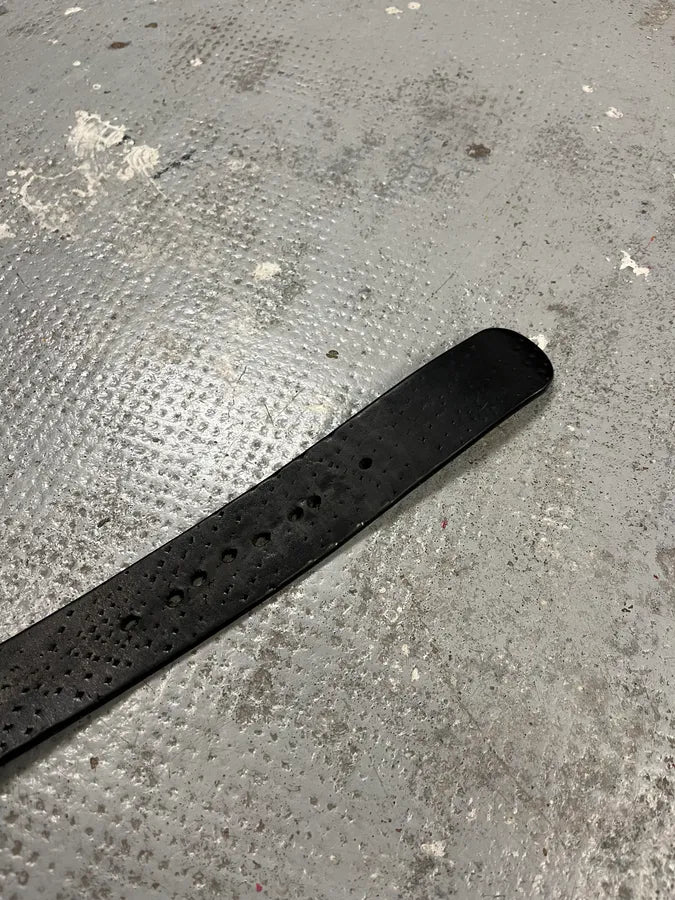 2000s Iceberg Moon Buckle Black Leather Belt IVAwkfD 5