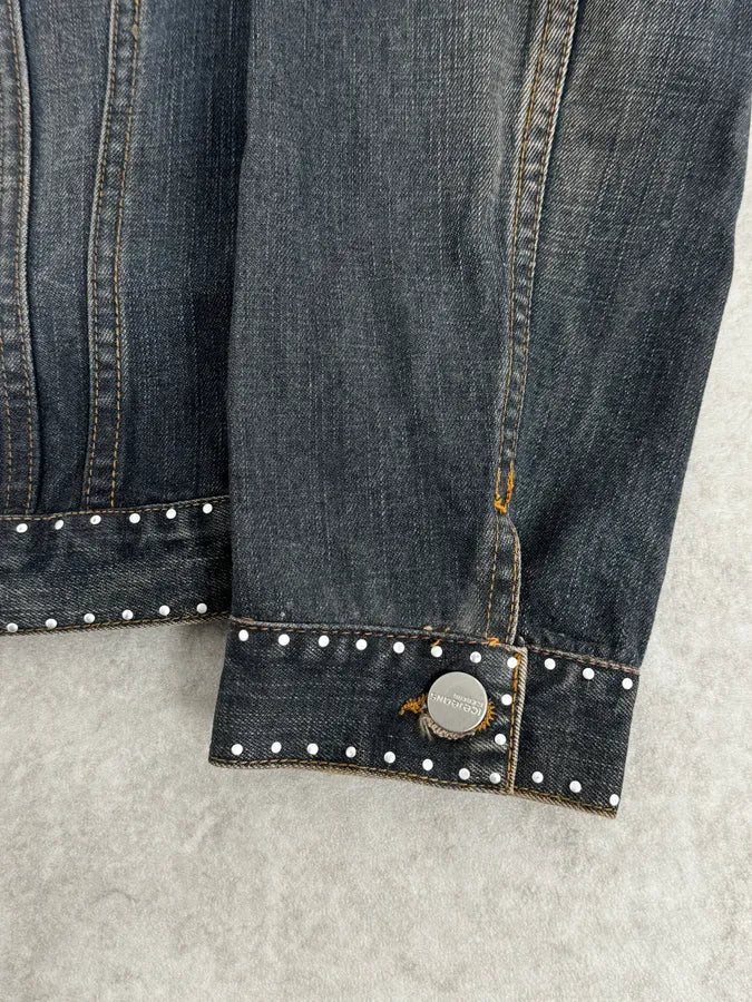 2000s Iceberg Studded Blue Denim Jacket MsRBEpD 7