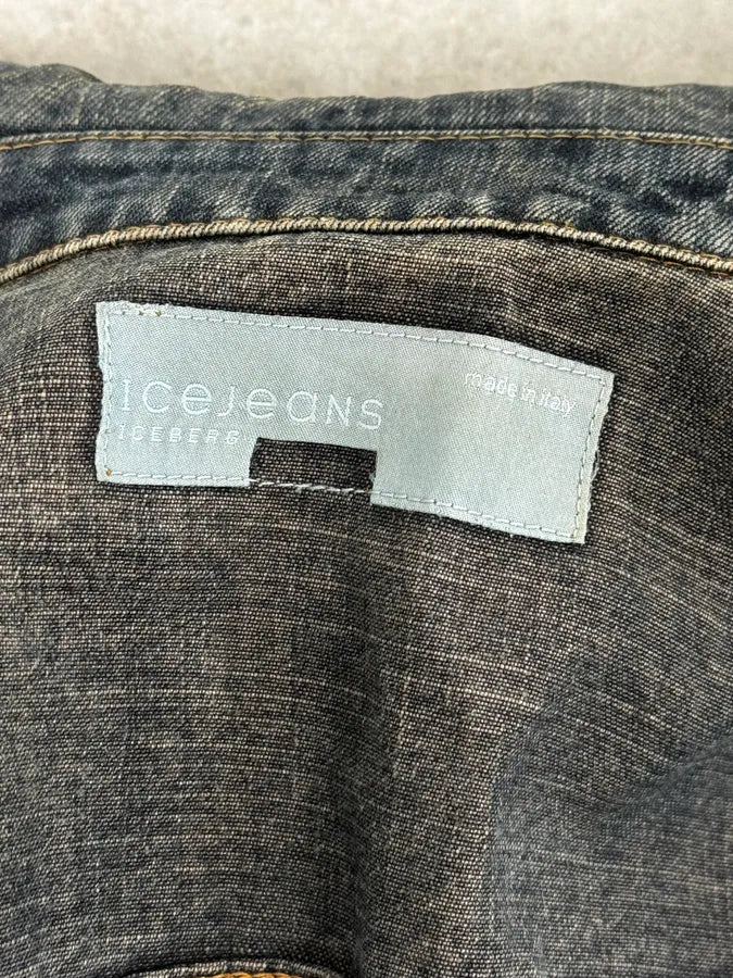 2000s Iceberg Studded Blue Denim Jacket MsRBEpD 8