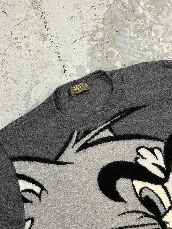 2000s Iceberg Tom Grey Nasty Cat Sweater RKMLYda 4
