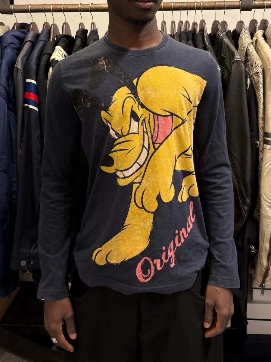 2000s Iceberg Yellow Dog Drawing Navy Longsleeves NQxuJhx 1