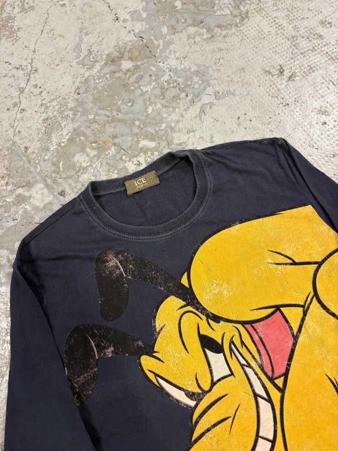 2000s Iceberg Yellow Dog Drawing Navy Longsleeves NQxuJhx 4