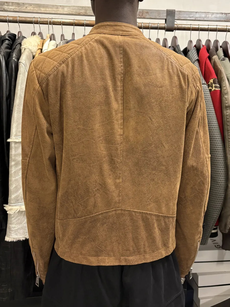 2000s Imperial Biker Raw Brown Leather Jacket OOjqziJ 1