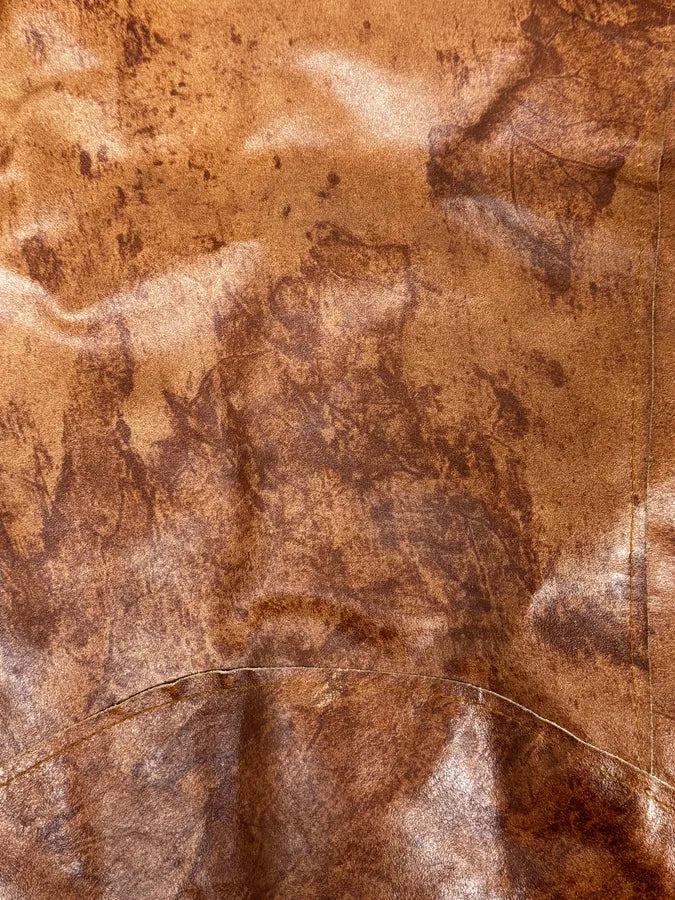 2000s Imperial Brown Leather Cow Effect Pony Hair Jacket VIteuMG 9