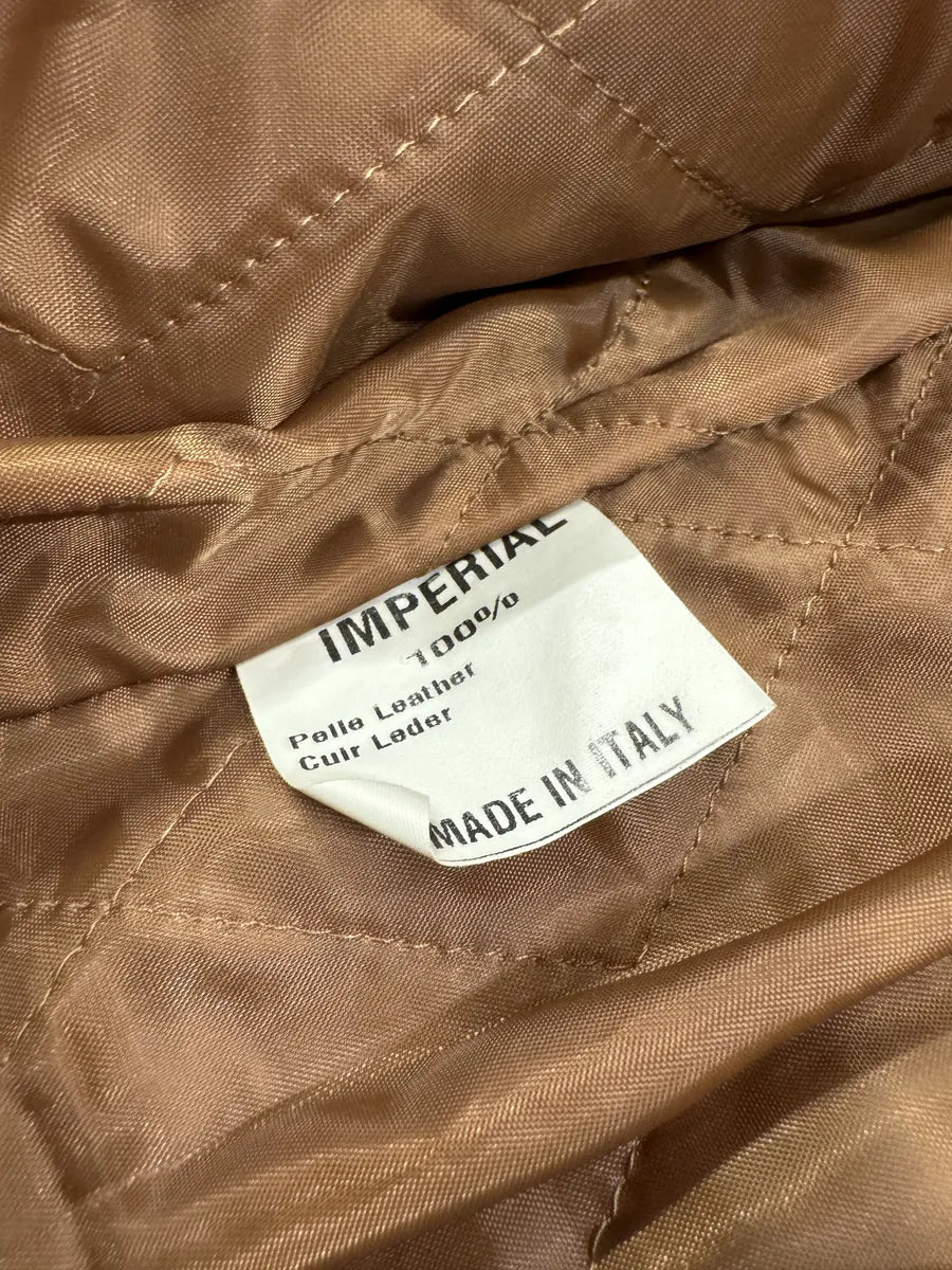 2000s Imperial Obscur Brown Leather Straps Jacket UHufybm 5