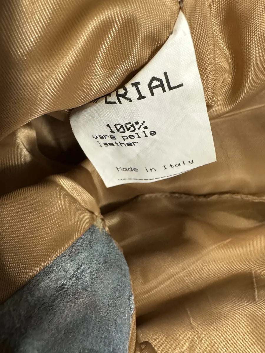 2000s Imperial Tiger Blue Leather Savage Zebra Pants (M) pjEMsrK 6