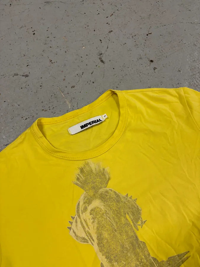 2000s Imperial Yellow Punk Dog T-Shirt TgVZepx 4