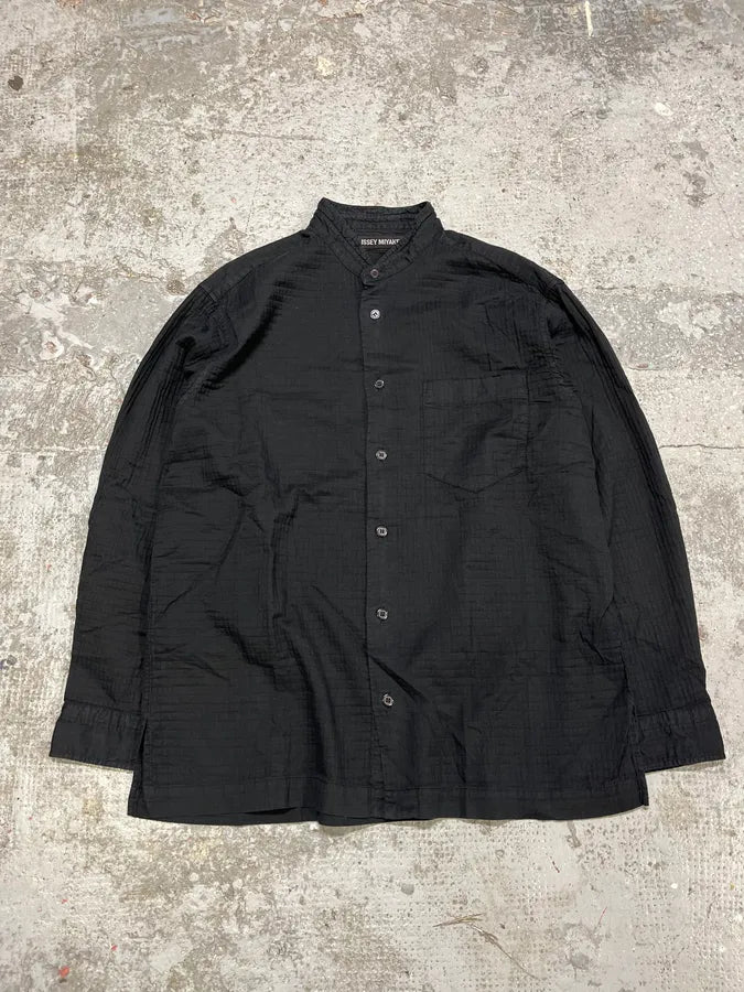 2000s Issey Miyake Black Mao Relief Shirt TMexCmw 0