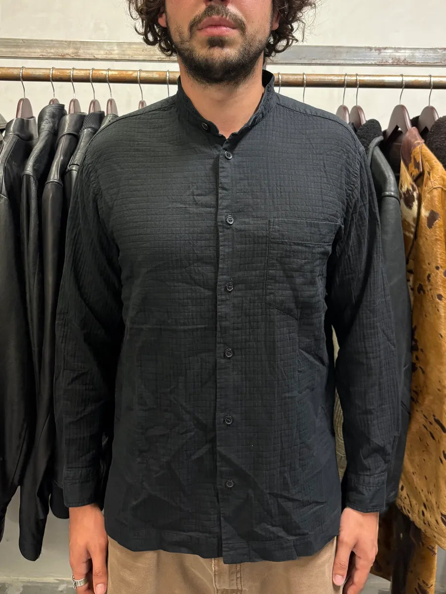 2000s Issey Miyake Black Mao Relief Shirt TMexCmw 1
