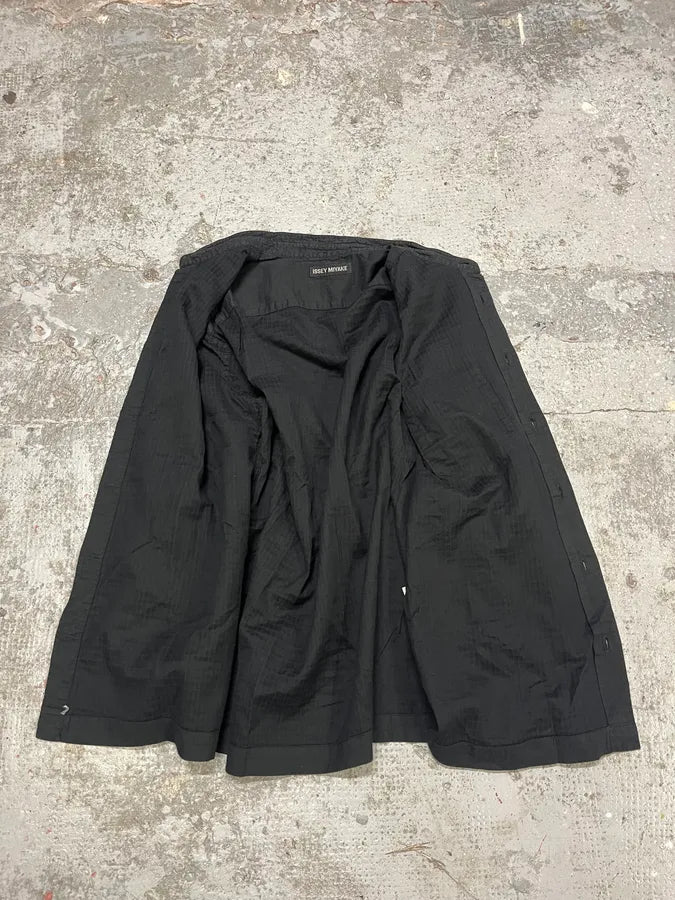 2000s Issey Miyake Black Mao Relief Shirt TMexCmw 7