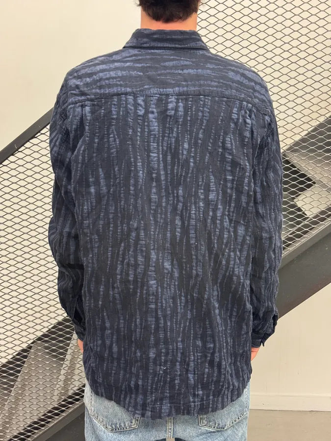 2000s Issey Miyake Dark Navy Clawmarks Shirt FFmVLnt 2