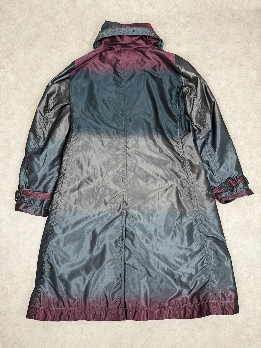 2000s Issey Miyake Gradient Multicolor Long Japanese Trench Coat QbAwOLk 1