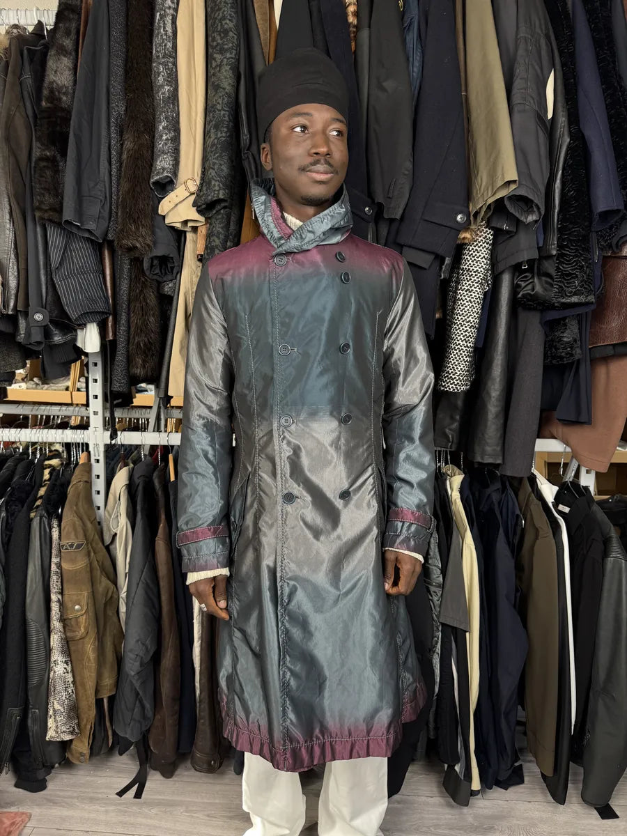 2000s Issey Miyake Gradient Multicolor Long Japanese Trench Coat QbAwOLk 2