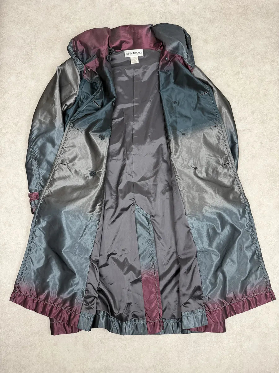 2000s Issey Miyake Gradient Multicolor Long Japanese Trench Coat QbAwOLk 4