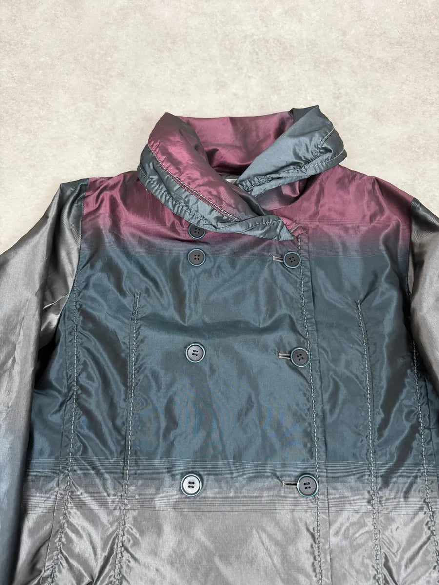 2000s Issey Miyake Gradient Multicolor Long Japanese Trench Coat QbAwOLk 7