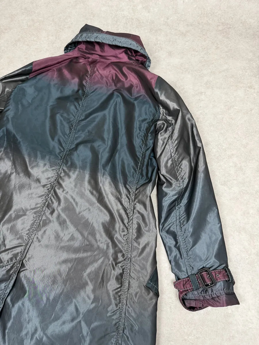 2000s Issey Miyake Gradient Multicolor Long Japanese Trench Coat QbAwOLk 9