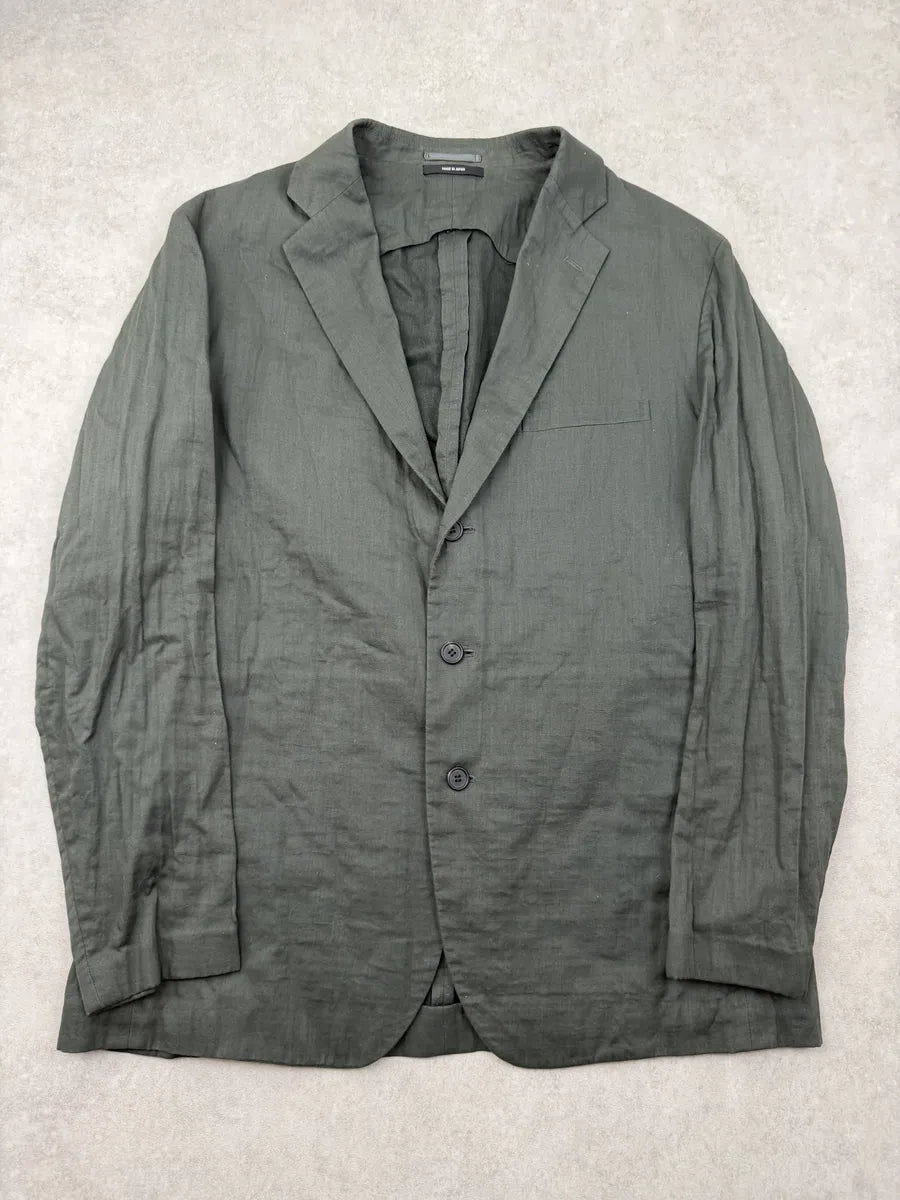 2000s Issey Miyake Green Forest Light Blazer Jacket dEmYCEn 0